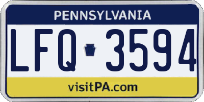 PA license plate LFQ3594