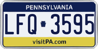 PA license plate LFQ3595