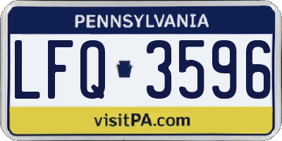 PA license plate LFQ3596