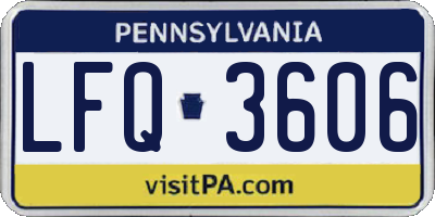 PA license plate LFQ3606
