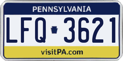 PA license plate LFQ3621