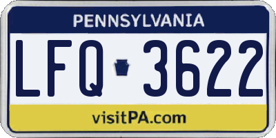 PA license plate LFQ3622