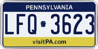 PA license plate LFQ3623