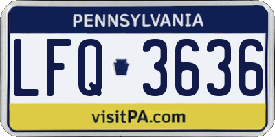 PA license plate LFQ3636
