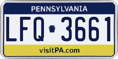 PA license plate LFQ3661