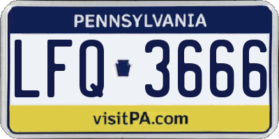 PA license plate LFQ3666