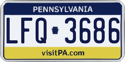 PA license plate LFQ3686