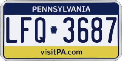 PA license plate LFQ3687