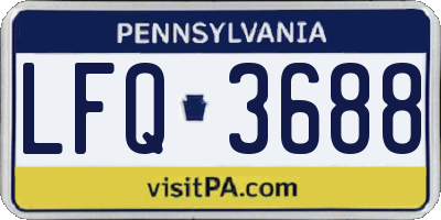 PA license plate LFQ3688