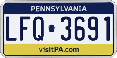 PA license plate LFQ3691