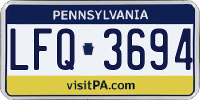 PA license plate LFQ3694