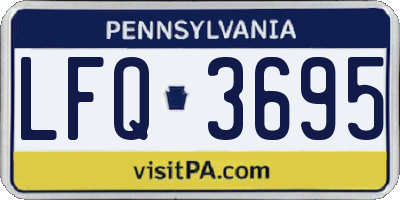 PA license plate LFQ3695