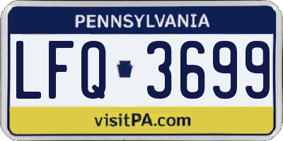PA license plate LFQ3699