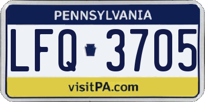 PA license plate LFQ3705
