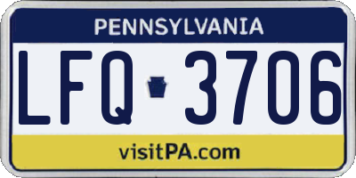 PA license plate LFQ3706