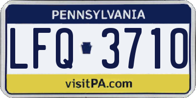 PA license plate LFQ3710