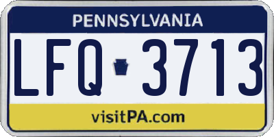 PA license plate LFQ3713