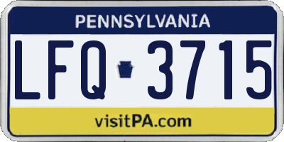 PA license plate LFQ3715