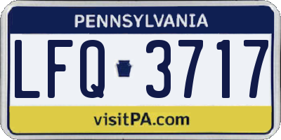 PA license plate LFQ3717