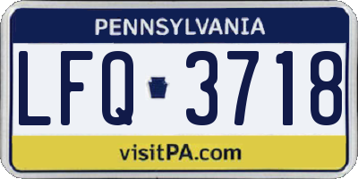 PA license plate LFQ3718