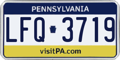 PA license plate LFQ3719