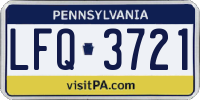 PA license plate LFQ3721