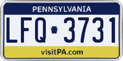 PA license plate LFQ3731