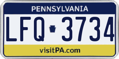 PA license plate LFQ3734