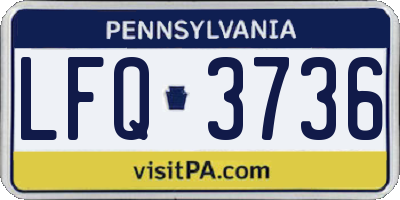 PA license plate LFQ3736