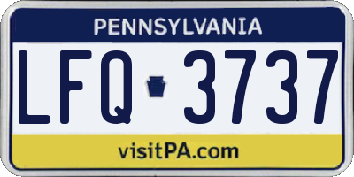 PA license plate LFQ3737