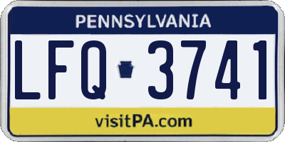 PA license plate LFQ3741