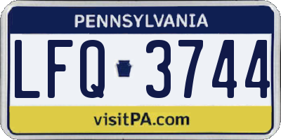 PA license plate LFQ3744