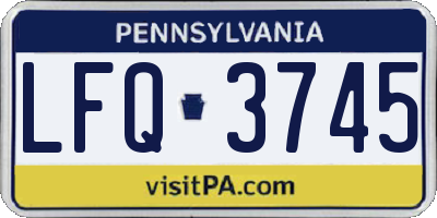 PA license plate LFQ3745