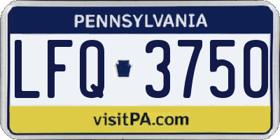 PA license plate LFQ3750