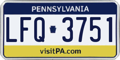 PA license plate LFQ3751