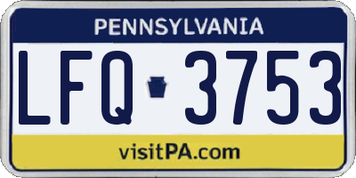 PA license plate LFQ3753