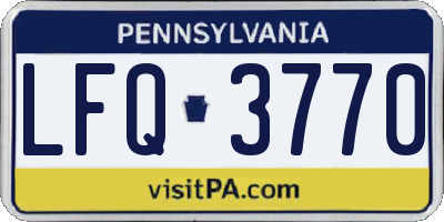 PA license plate LFQ3770