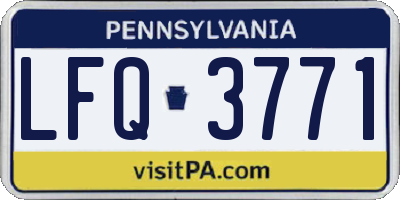 PA license plate LFQ3771