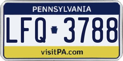 PA license plate LFQ3788