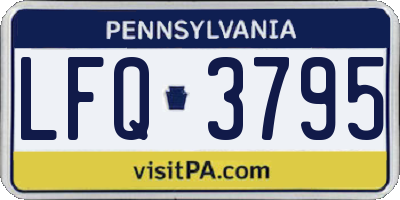 PA license plate LFQ3795