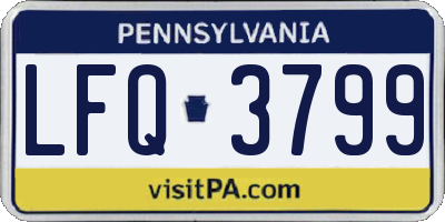 PA license plate LFQ3799