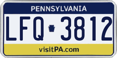PA license plate LFQ3812