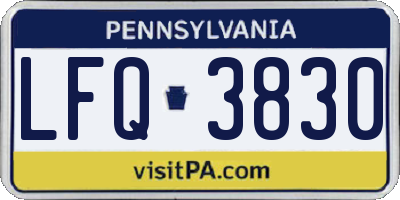 PA license plate LFQ3830