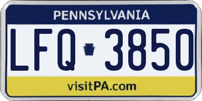PA license plate LFQ3850
