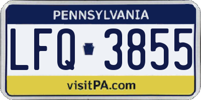 PA license plate LFQ3855