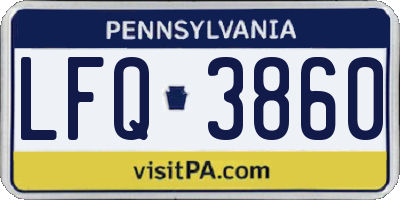 PA license plate LFQ3860