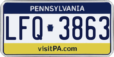 PA license plate LFQ3863