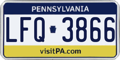 PA license plate LFQ3866