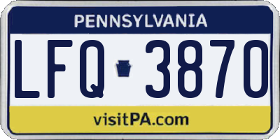PA license plate LFQ3870