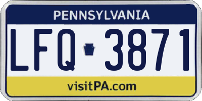 PA license plate LFQ3871